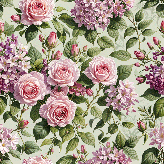 Vintage Pink Roses Wallpaper