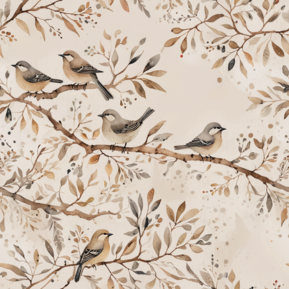 Birds on Branches Wallpaper