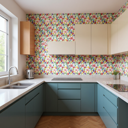 Lilies and Tulips Wallpaper