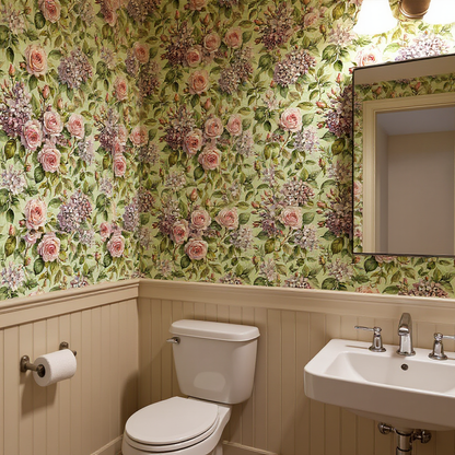Vintage Pink Roses Wallpaper