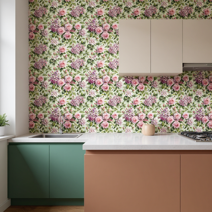 Vintage Pink Roses Wallpaper