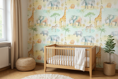 Safari Adventure Nursery Wallpaper