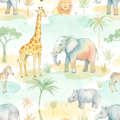 Safari Adventure Nursery Wallpaper