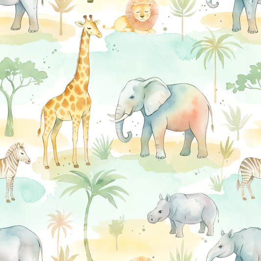 Safari Adventure Nursery Wallpaper